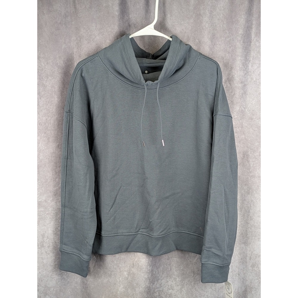 Apana Womens Charcoal Gray Cowl Neck Hoodie Sweatshirt Size Large NWT‎ C616